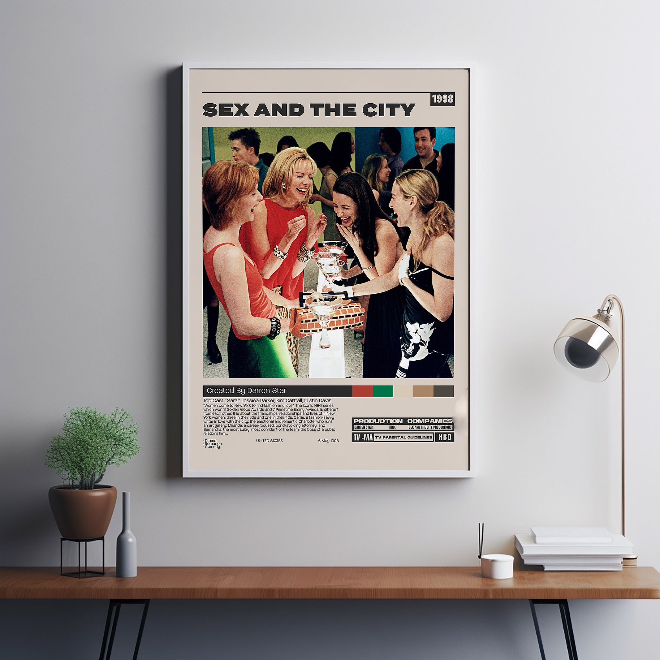 Sex and the City, Darren Star, Minimalist Tv Series, Vintage Retro
