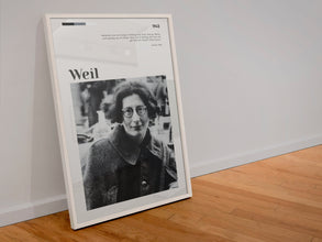 Simone Weil Poster Wall Art Quote French philosopher  Poster Art Gift 1551588126
