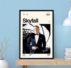 SkyFall 007 Poster, SkyFall Print, Sam Mendes, Retro Movie Poster, Minimalist Art, Vintage Poster, Modern Art, Wall Decor, Home Decor 1735906491