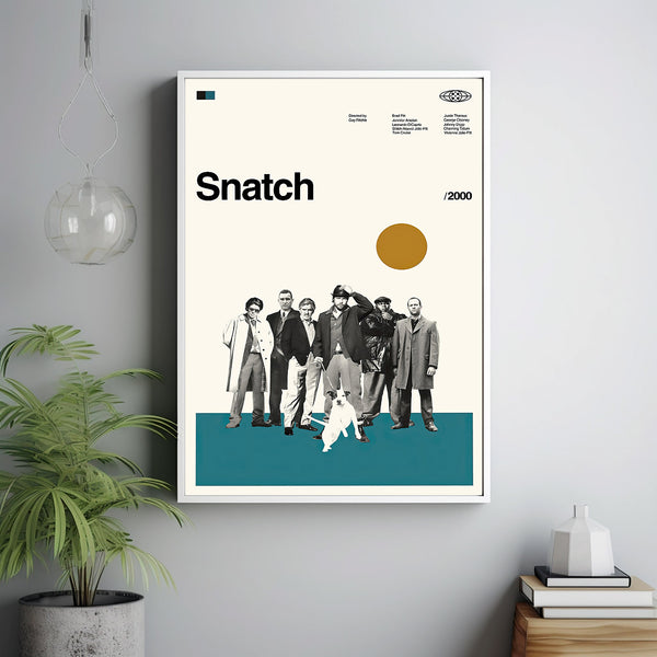 Snatch Poster, Guy Ritchie, Vintage Modern, Album Cover Poster, Minima ...