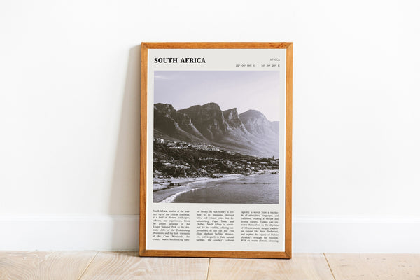 South Africa Wall Art  Poster South Africa Black White Poster  Poster Art Gift 1684185158