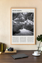 South Dakota Wall Art  Poster South Dakota Black White Poster  Poster Art Gift 1680874892