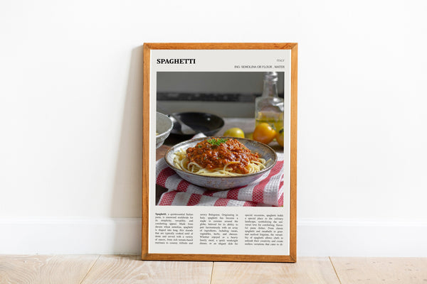 Spaghetti Wall Art Food Poster Pasta Spaghetti  Poster Italian Cuisine Black White Poster Art Gift 1702117439