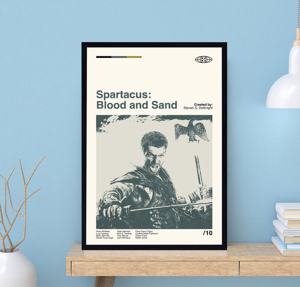 Spartacus Blood And Sand TV Series Poster, Wall Art Print, Minimalist Movie, Modern Vintage, Minimalist Art, Vintage Art, Dad Gifts 1709081545
