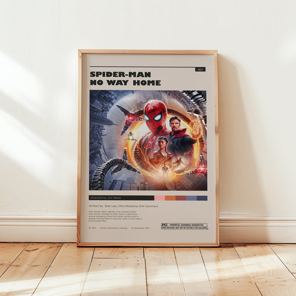 Spider-Man No Way Home Poster, Doctor Strange Wall Art, Minimalist Wall Decor, Mid Century Design, High Quality Print Print, Gift for Fans 1735420282