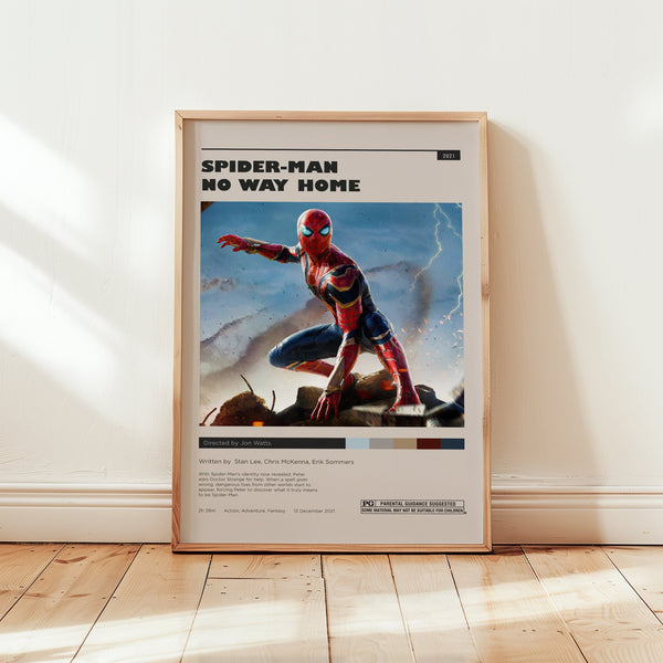 Spider-Man No Way Home Poster, Peter Parker Wall Art, Minimalist Wall Decor, High Quality Print, Gift for Superhero Movie Gift 1749612253