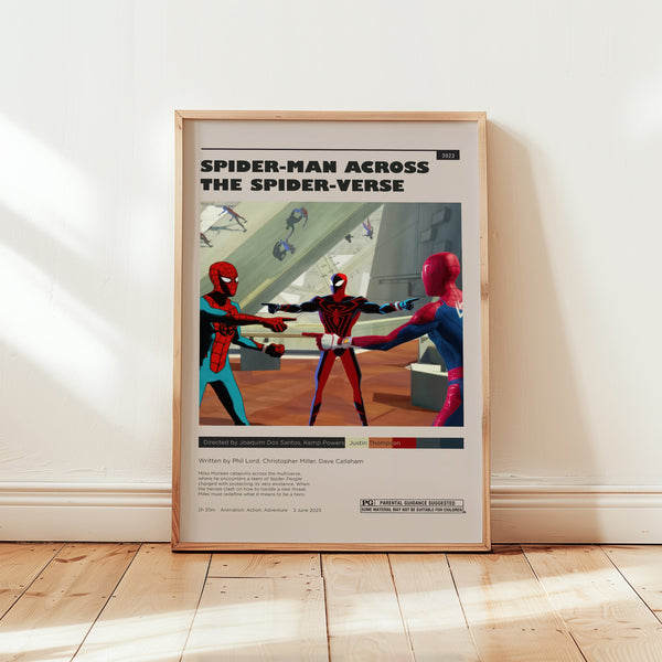 Spider-Man Poster, Across the Spider-Verse Wall Art, Minimalist Wall Decor, Fine Art Print, Gift for Marvel Fans 1735419524