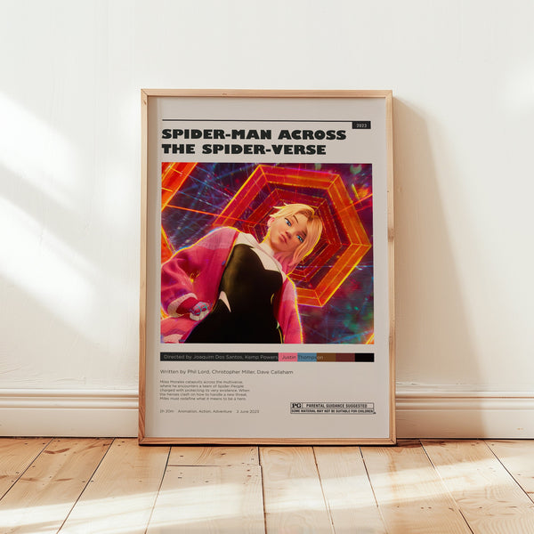 Spider-Man Poster, Across the Spider-Verse Wall Art, Minimalist Wall Decor, High Quality Print, Superhero Film Print, Gift for Movie Lovers 1749609285