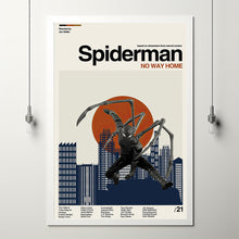 Spider Man No way Home Poster, Spiderman Poster, Marvel, Retro Modern Art, Minimalist Art, Vintage Poster, Wall Decor, Inspired Poster