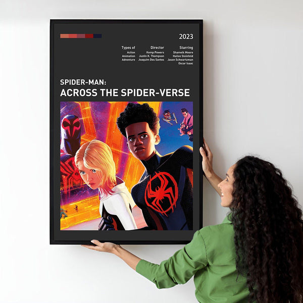 Spider Man Across the Spider Verse Movie Poster  Minimalist  Midcentury Poster  Wall Art Print  Retro Movie Poster 1744202801 - Copy