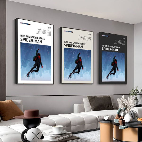 Spider Man Into the Spider Verse Movie Poster  Minimalist  Midcentury Poster  Wall Art Print  Retro Movie Poster 1730013204