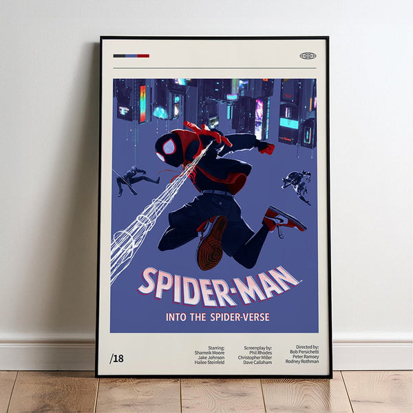 Spider Man Into the Spider Verse Movie Poster  Minimalist  Midcentury Poster  Wall Art Print  Retro Movie Poster 1717373616