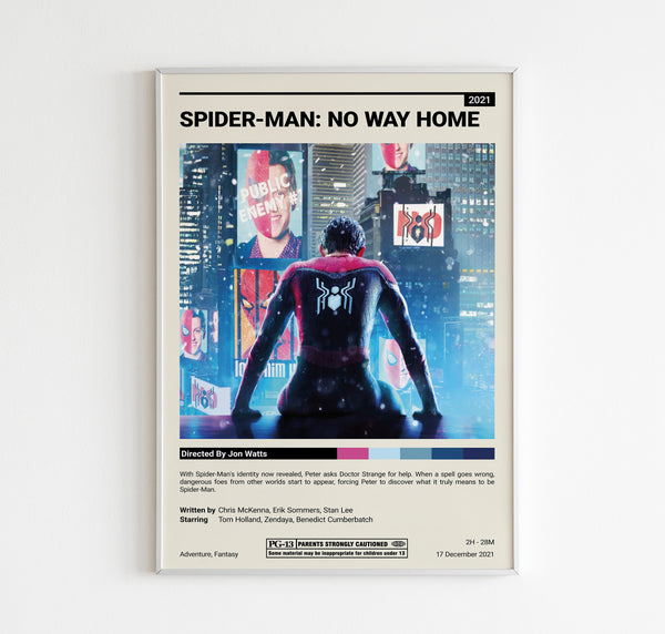 Spider Man No Way Home Poster Movie Poster  Minimalist Movie Poster  Vintage Retro Art Print  Spiderman Poster  Wall Art Print 1608782751
