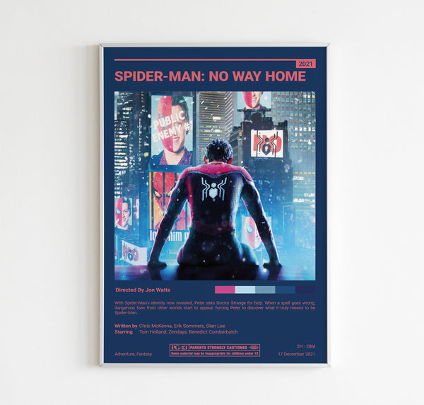 Spider Man No Way Home Poster Movie Poster  Minimalist Movie Poster  Vintage Retro Art Print  Spiderman Poster  Wall Art Print 1608782751 1