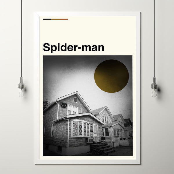 Spiderman House Poster, Retro Movie Print, Modern Vintage, Movie Poster, Wall Art, Custom Poster, Minimalist Movie Poster, Gift For Her