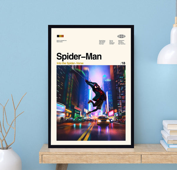 Spiderman Into The Spider Verse Poster, Marvel Poster, Movie Poster, Vintage Poster, Modern Art, Midcentury Poster, Film Poster, Wall Decor 1721731552