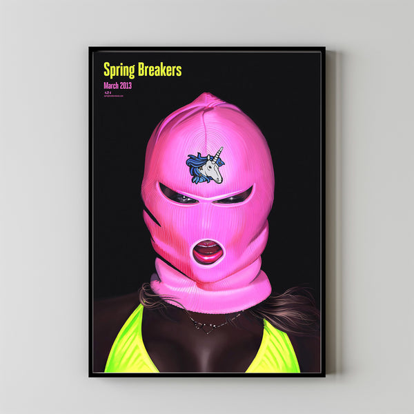 Spring Breakers Movie Poster Print, Canvas Wall Art, Room Decor, Movie Art