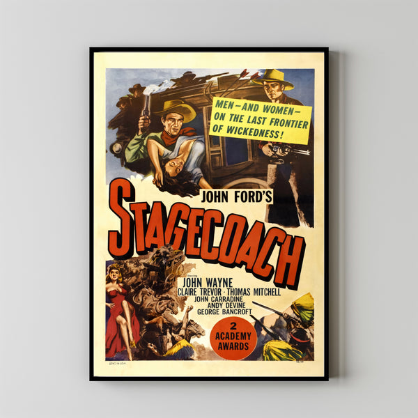 Stagecoach Alternative Film Movie Print Wall Art Poster