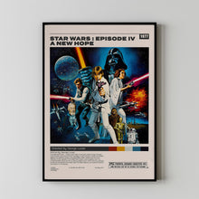 Star Wars A New Hope Poster, George Lucas, Minimalist Movie Poster
