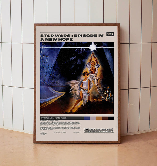 Star Wars A New Hope Poster, George Lucas, Minimalist Movie Poster 1
