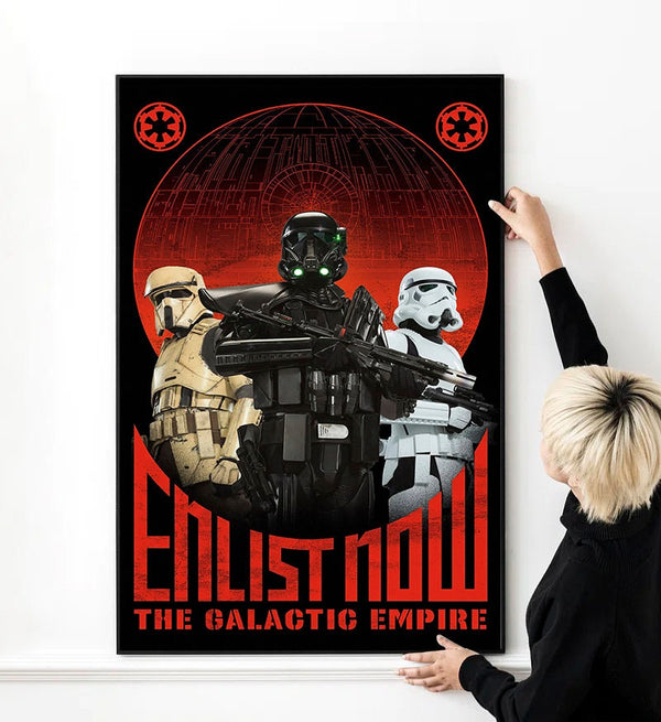 Star Wars Empire Propaganda Enlist Now The Galactic Empire artwork Poster High Quality Print Photo Wall Art Canvas Cloth Multi size 1622747730