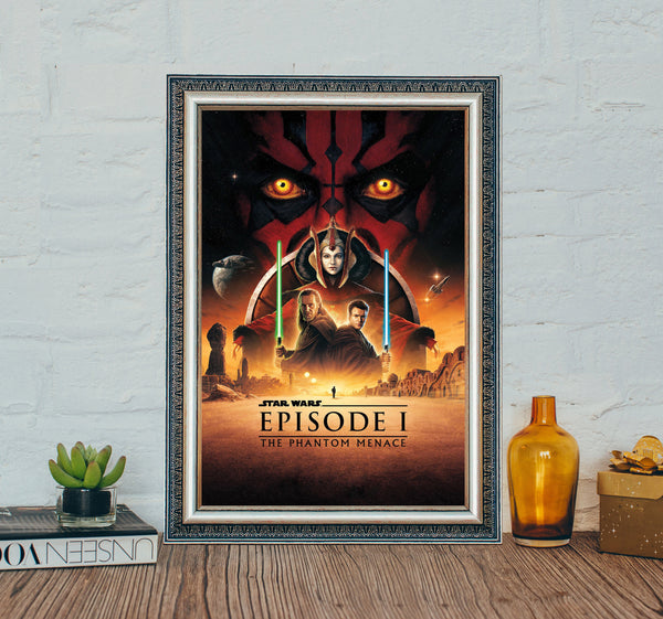 Star Wars Episode 1 Movie Poster, Classic Movie Star Wars Poster, High Quality Canvas Cloth Photo Print, Star Wars Poster 1686150083