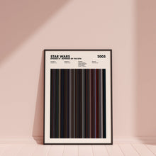 Star Wars Episode 3 Revenge Of The Sith Movie Barcode Print, Revenge Of The Sith Print, Revenge Of The Sith Poster, Star Wars Poster 1617487476