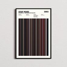 Star Wars Episode 3 Revenge Of The Sith Movie Barcode Print, Revenge Of The Sith Print, Revenge Of The Sith Poster, Star Wars Poster 1617487476