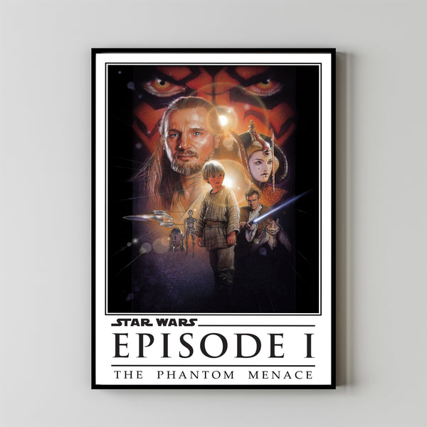 Star Wars Episode I - The Phantom Menace Movie Poster Print, Canvas Wall Art, Room Decor, Movie Art, Gifts for HimHer, Wall Art Print, Vintage Film Art 5