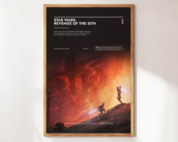 Star Wars Revenge of The Sith Poster  Art Print  Movie Posters  Gift for Movie lovers 1293761212