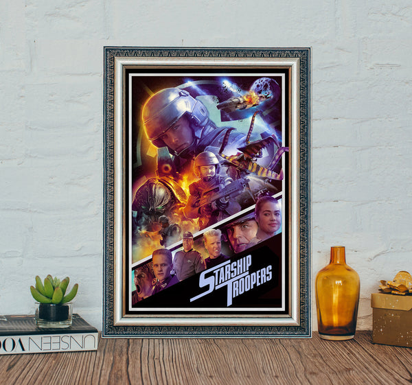 Starship Troopers Movie Poster, Starship Troopers (1997) Classic Movie Poster, Vintage Canvas Cloth Photo Print, Holiday gifts 1636772474