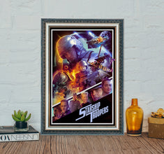 Starship Troopers Movie Poster, Starship Troopers (1997) Classic Movie Poster, Vintage Canvas Cloth Photo Print, Holiday gifts 1636772474