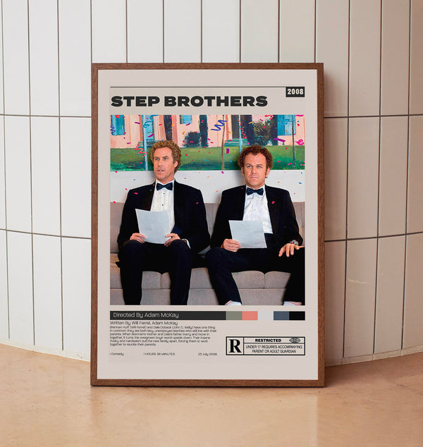 Step Brother Movie Poster, Adam McKay, Minimalist Movie Poster, A3 poster, Home decor