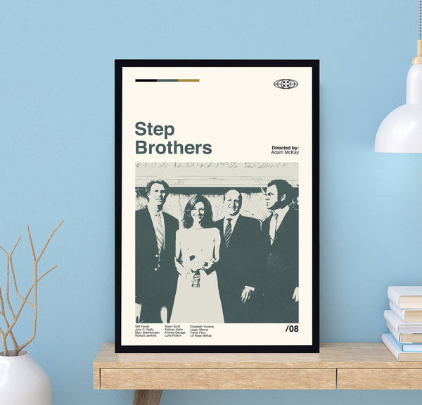 Step Brothers Poster, Step Brothers Print, Adam McKay, Vintage Poster, Minimalist Movie Poster, Vintage Print, Custom Poster 1709091487