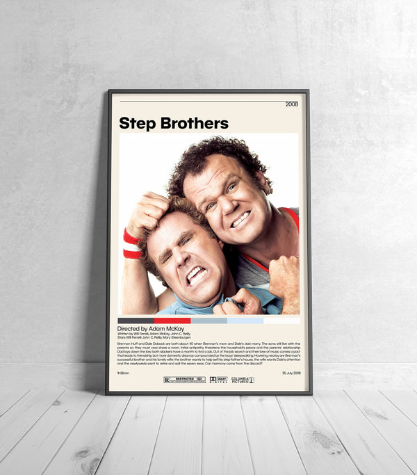 Step Brothers  Movie Poster  Adam McKay, Minimalist Movie Poster, Vintage Retro Art Print, Custom Poster, Wall Art Print, Home Decor 1243257027