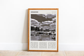 Stockton California Wall Art  Poster Stockton California Black White Poster  Poster Art Gift 1679825206