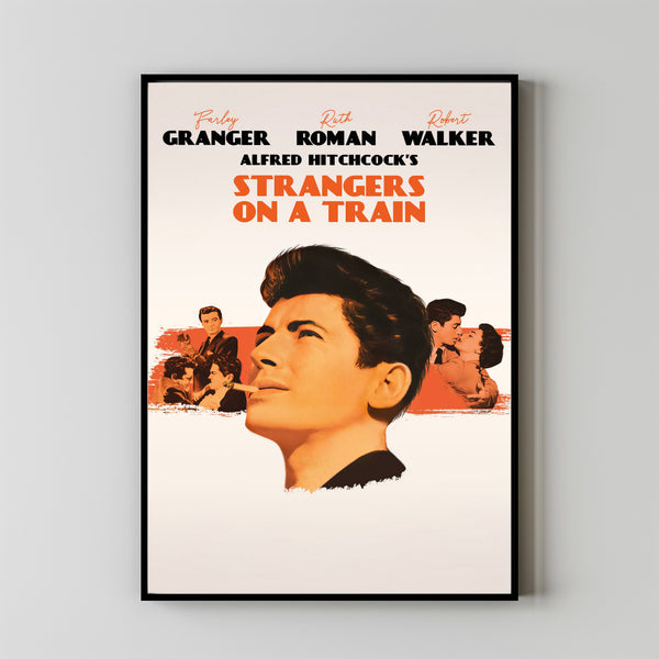 Strangers on a Train Movie Poster, Room Decor, Home Decor, Art Poster for Gift