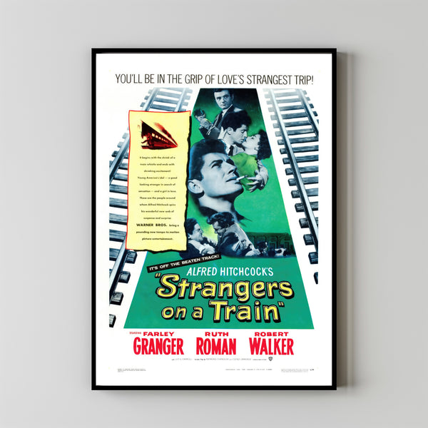 Strangers on a Train Movie Poster, Room Decor, Home Decor, Art Poster for Gift 2