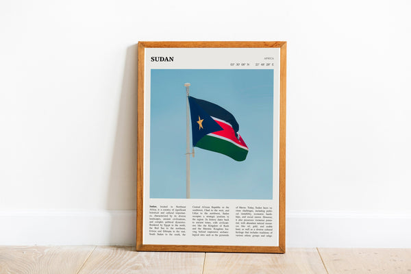 Sudan Flag Wall Art North Africa  Poster Hartum Sudan Poster  Poster Art Gift 1690284446