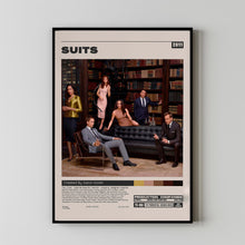 Suits Poster, Aaron Korsh, Minimalist Tv Series, Vintage Retro Art Print, Film Poster
