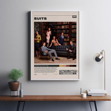 Suits Poster, Aaron Korsh, Minimalist Tv Series, Vintage Retro Art Print, Film Poster