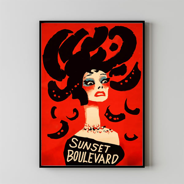 Sunset Boulevard (1950) Poster Art Print Movie Posters Gift for Movie lovers