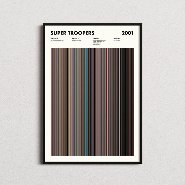 Super Troopers Movie Barcode Print, Super Troopers Print, Super Troopers Poster, Super Troopers Wall Art, Super Troopers Art Print 1631659375