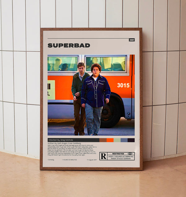 Superbad Poster, Greg Mottola, Minimalist Movie Poster