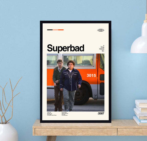 Superbad Poster, Superbad Print, Greg Mottola, Retro Movie Poster, Minimalist Art, Vintage Poster, Modern Art, Wall Decor, Home Decor 1735921337