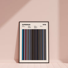 Superman Movie Barcode Print, Superman Print, Superman Poster, Superman Wall Art, Superman Art Print, Superman Frames Print 1671700752