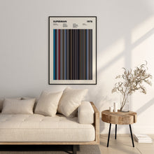 Superman Movie Barcode Print, Superman Print, Superman Poster, Superman Wall Art, Superman Art Print, Superman Frames Print 1671700752