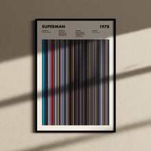 Superman Movie Barcode Print, Superman Print, Superman Poster, Superman Wall Art, Superman Art Print, Superman Frames Print 1671700752