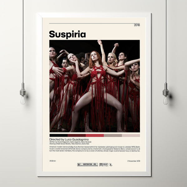 Suspiria  Luca Guadagnino Minimalist Movie Poster, Vintage Retro Art Print, Custom Poster, Wall Art Print, Home Decor
