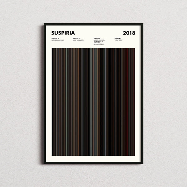 Suspiria Movie Barcode Print, Suspiria Print, Suspiria Poster, Suspiria Wall Art, Suspiria Art Print, Suspiria Frames Print, Movie Buff Gift 1617488114